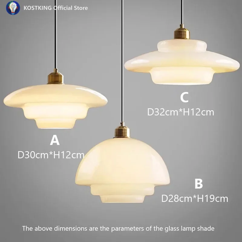

Подвесной светильник из скандинавского стекла, художественный декоративный светильник для столовой, кухонный остров, спальня, прикроватный светодиодный светильник E27, современные светильники