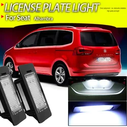 2 Pcs LED License Plate Lights Car Led Signal Lamp Canbus Error Free For Seat Alhambra 2011- Automobiles Parts Accessories