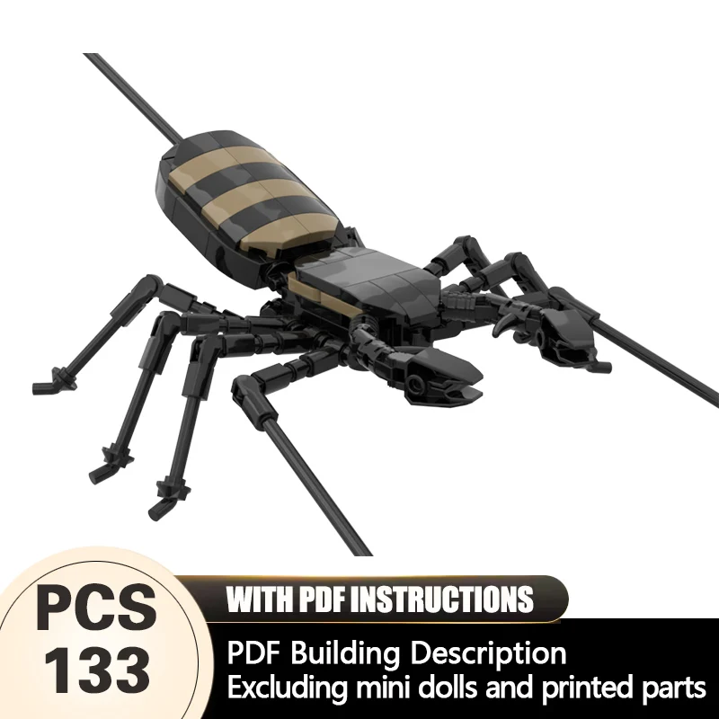 

Creators Animal Series Model MOC Building Bricks Vinegaroon Modular Technology Gifts Holiday Assemble Children Toys Suit