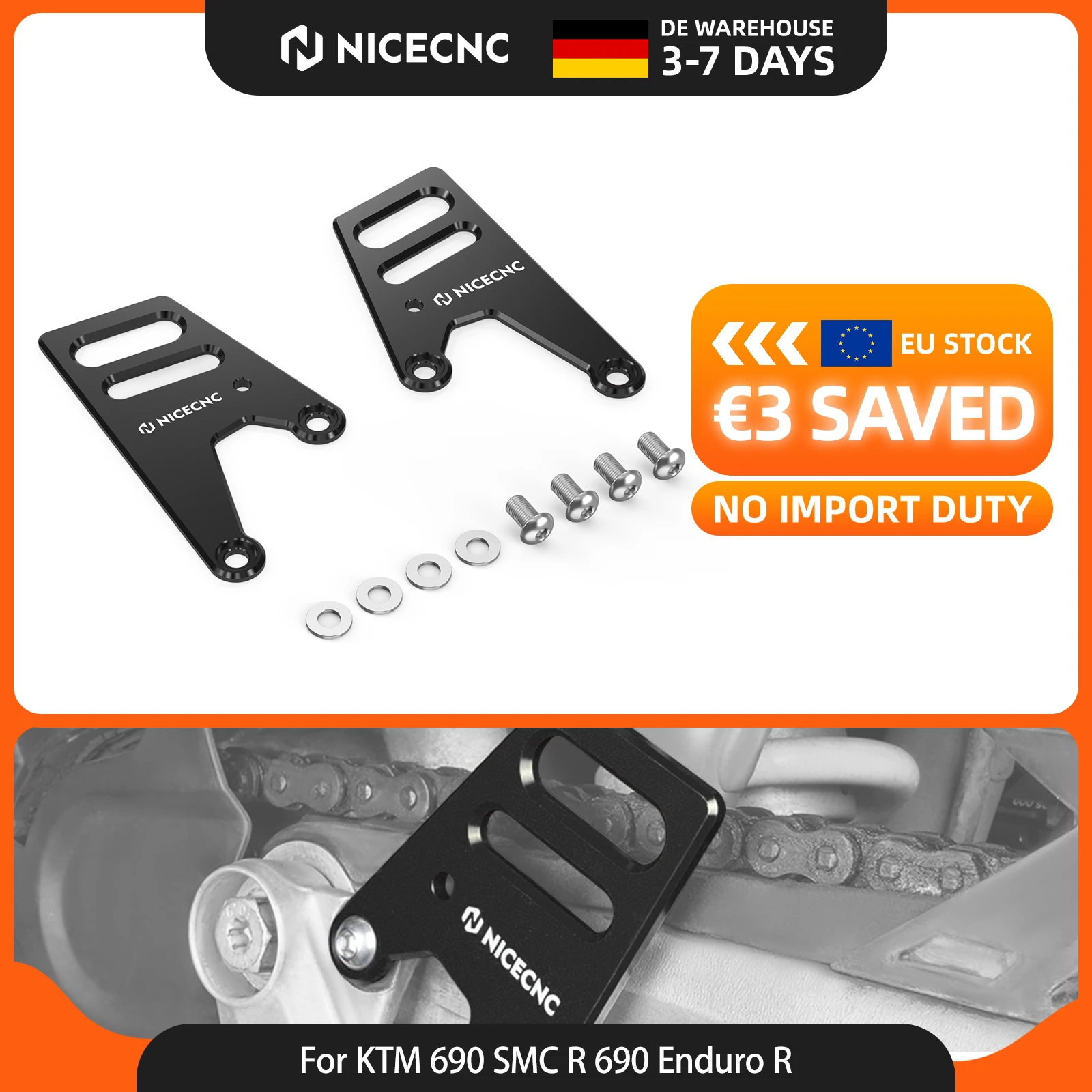 NICECNC Per KTM 690 SMC 690 SMCR 690 Enduro /Enduro R 2008-2024 Protezioni per Tallone Per Husqvarna 701 Enduro /701 Supermoto GasGas ES700 /SM700