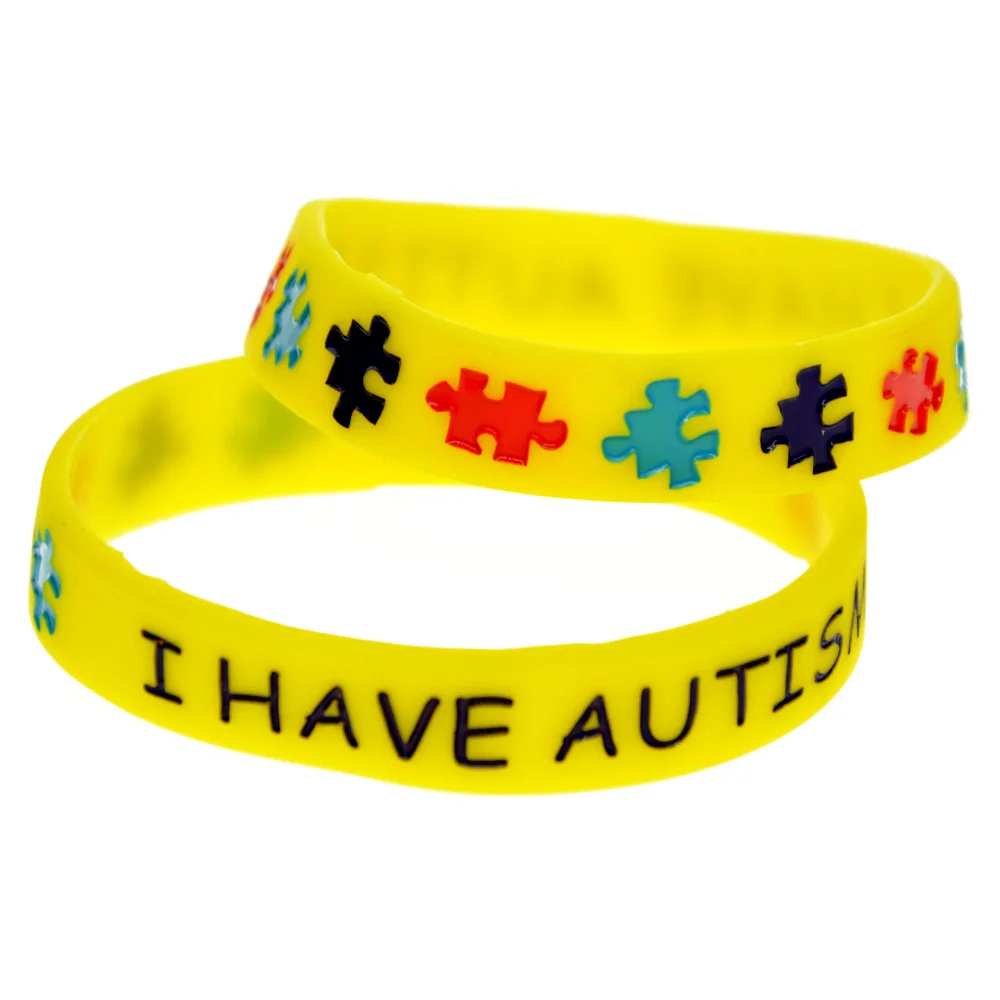 1 Stück/4 Stück, Armband aus Silikon für Menschen mit Autismus, medizinisches Gummiarmband, kleine Größe, unisex. – Detail 7