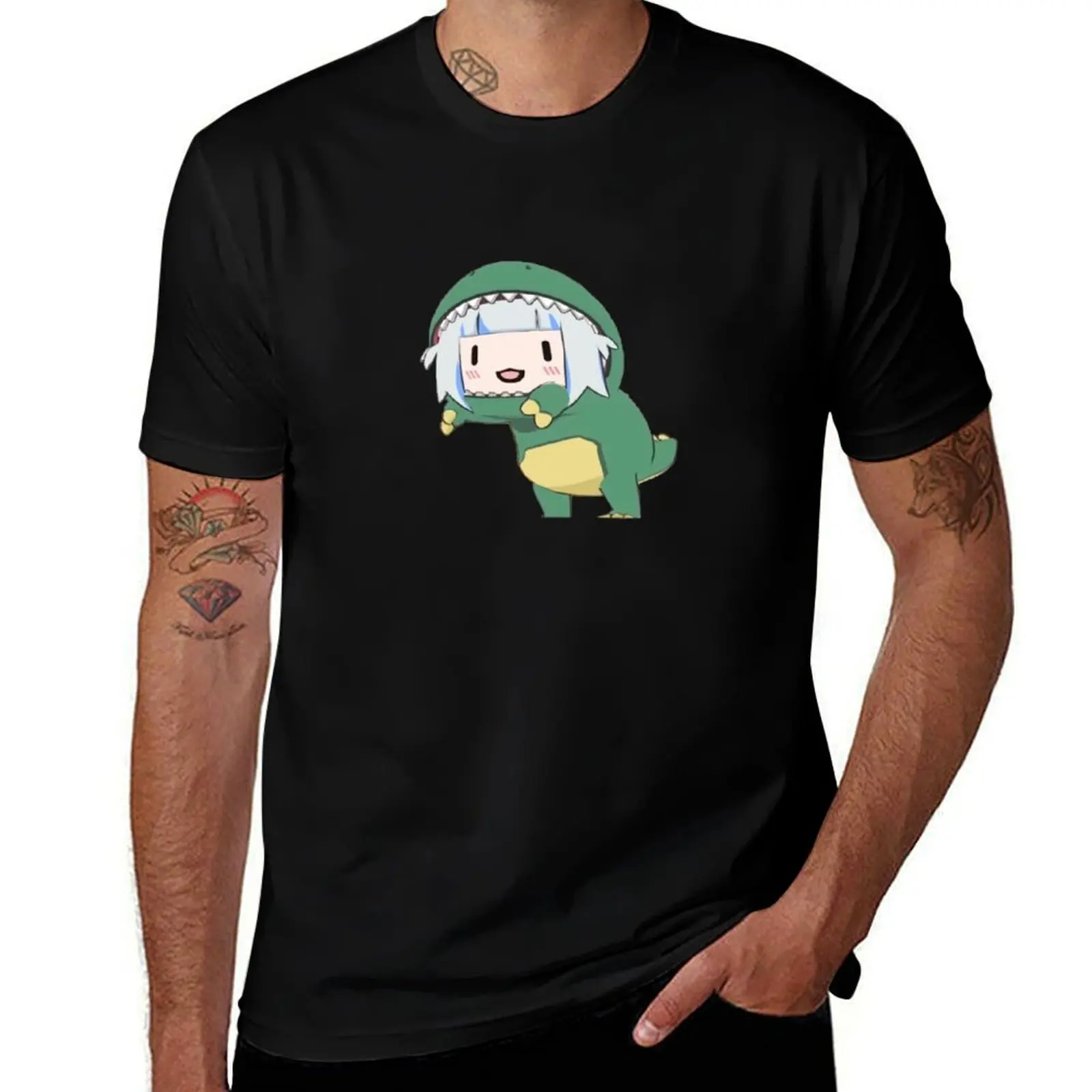 

tees t-shirt shirts black graphic man for t cotton Gura plain T-Shirt man man tshirt package T-Shirt for Dino