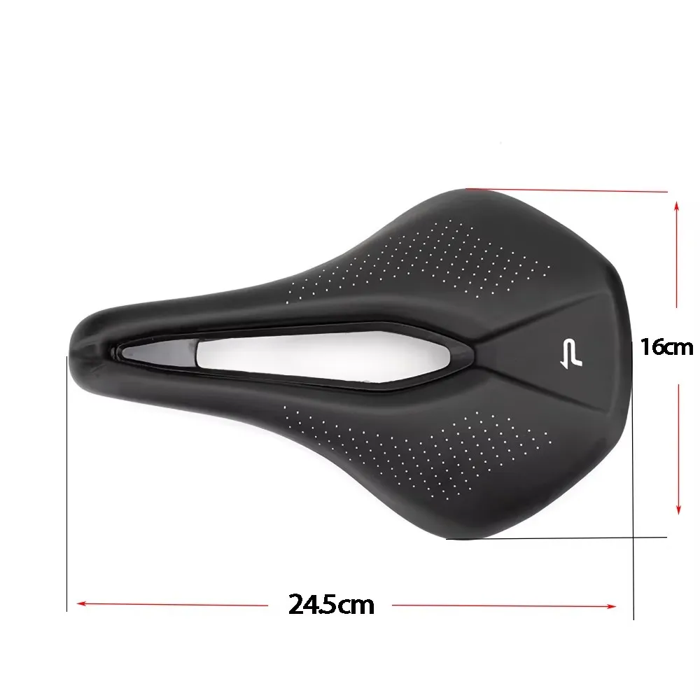 

PROMEND MTB Mountain Road Bicycle Seat Saddle PU Breathable Racing Soft Seat Cushion Short Nose Widened Saddle Hollow DesignMats