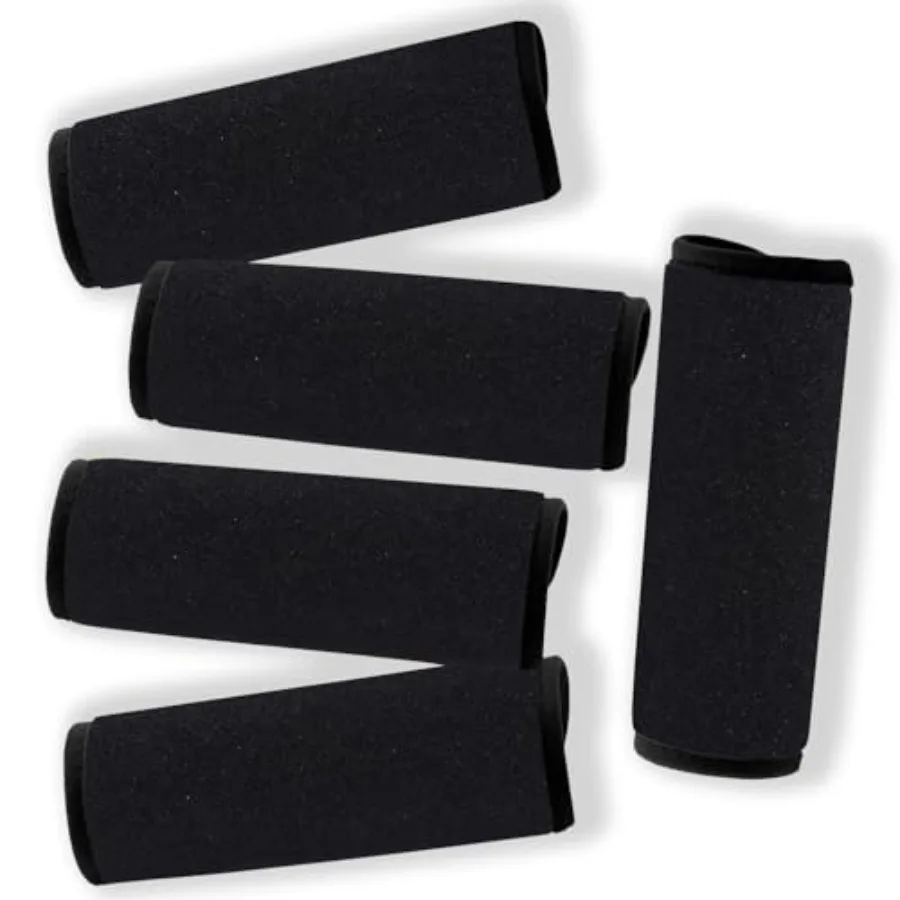 Neoprene Luggage Handle Wraps for Traveling Bright Color Luggage Tags Handle Wraps Handle Covers Black