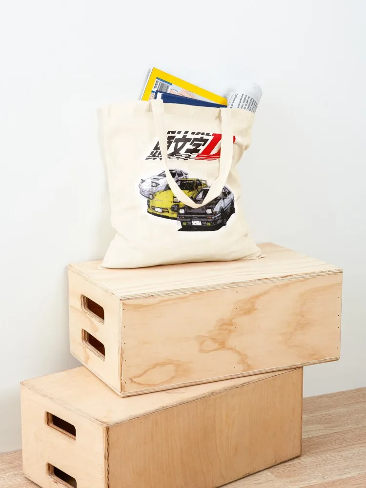 Initial D AE86 & RX7 Sketch Tote Bag supermarket folding bag bags woman 2025 Canvas Tote Bag