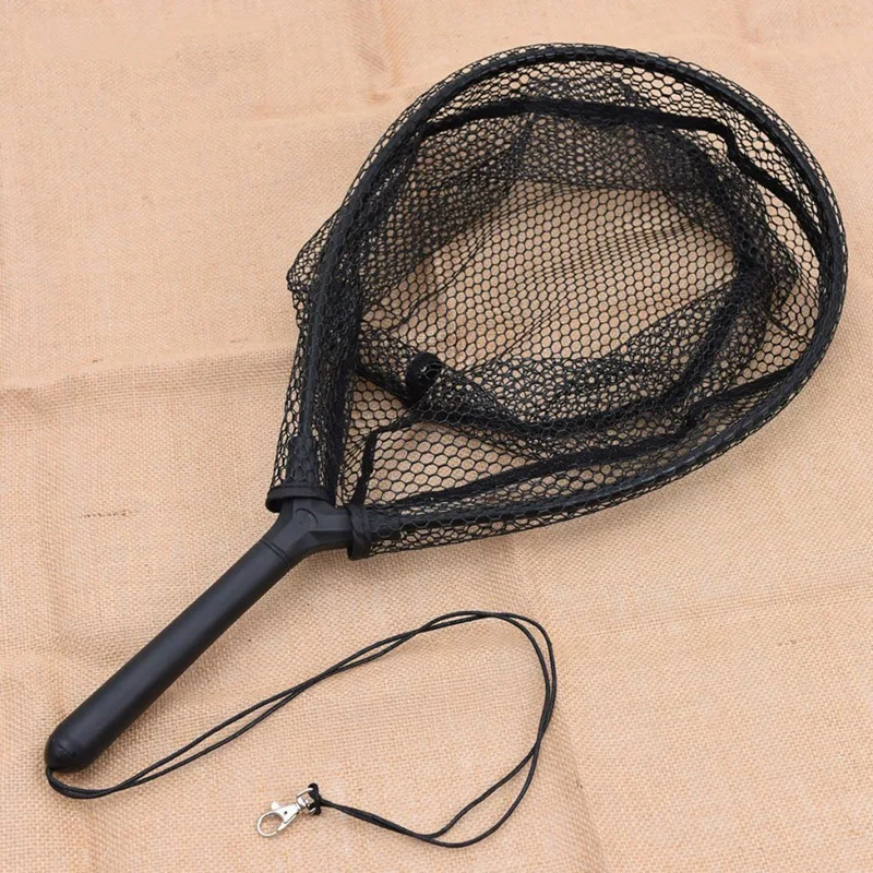 New 63Cm Single Section Net Section Fishing Net Aluminum Alloy Rod Net With Anti-Lost Rope