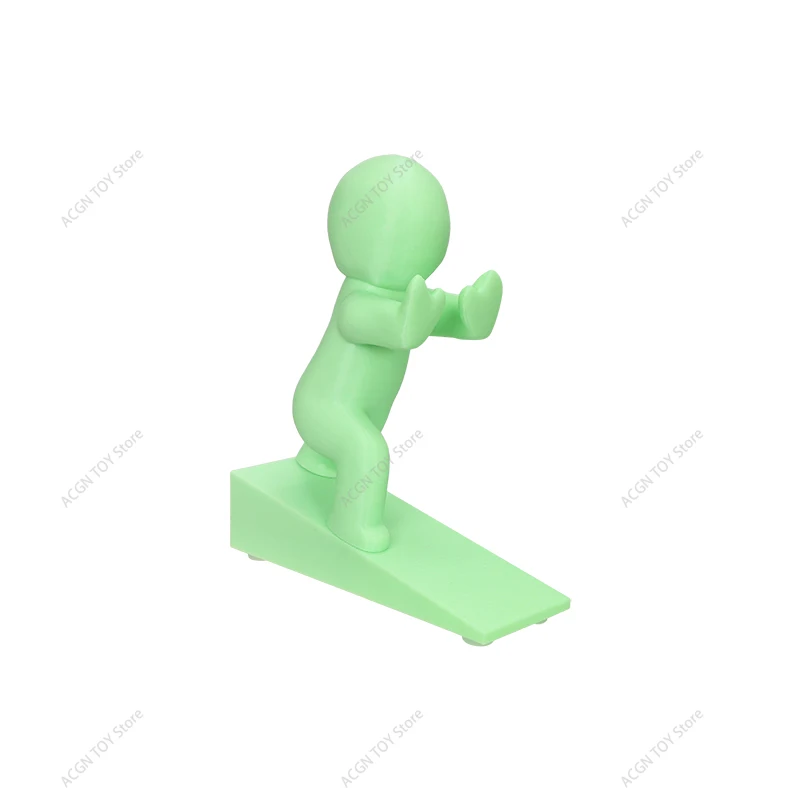 Luminous 3D Print Door Stopper Cute Cartoon Human Puppy Door Stop Wedge Glow In Dark Anti Slip Windproof Door Holder Decorative