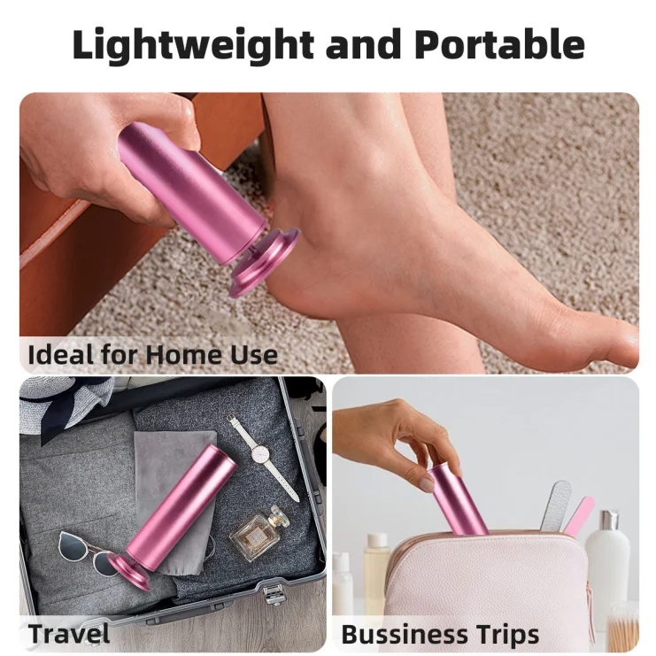 Electric Foot Grinder for Dead Skin Removal, Portable Pedicure Tool with Replacement Sandpaper, Heel Foot Care File image 5