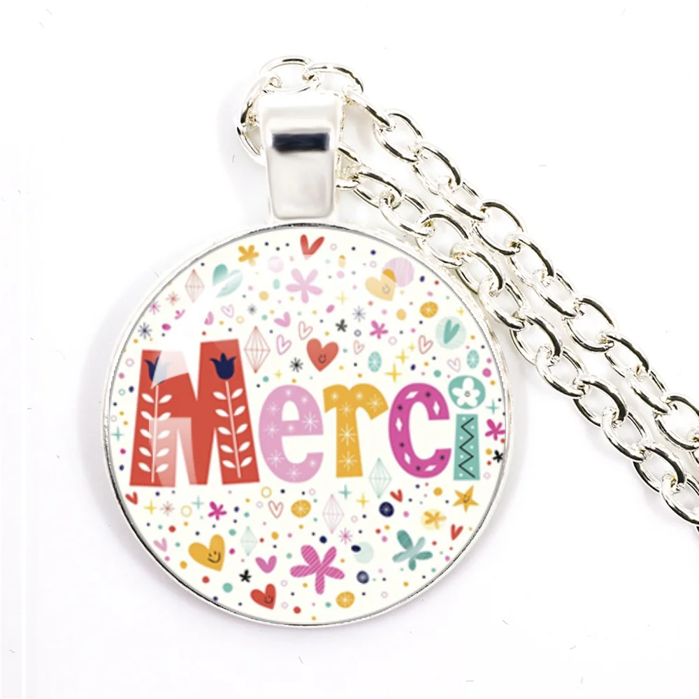 Collier avec pendentif 'Super Maîtresse' en verre cabochon de 25 mm - Cadeau unique pour les enseignants