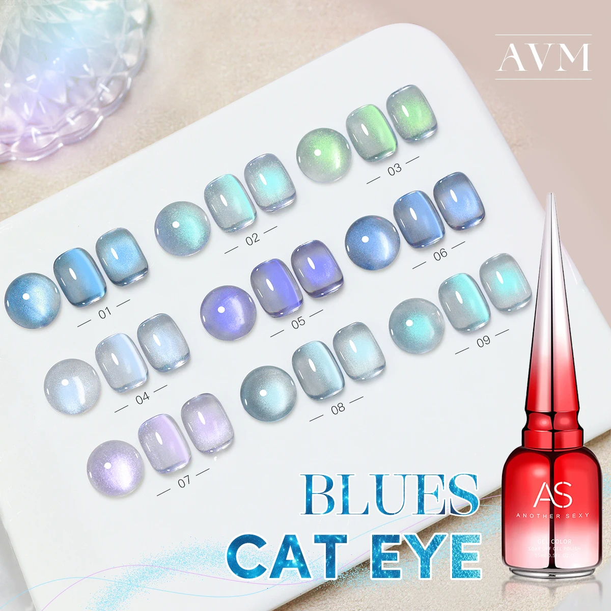 ALS 15 ml Laser Zeemeermin Blauwe Tranen Kat Magnetische Gel Nagellak Glazen Kralen Vernis Losweken Semi Permanente UV Gel voor Nail Salon