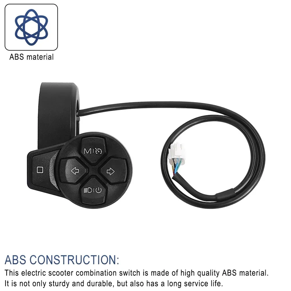 

Ручка переключателя указателя поворота для электронного скутера, поворотный комбинированный переключатель из АБС-пластика с кабелем 34 см для Ninebot ZT3/ZT3 Pro, аксессуары для скутеров
