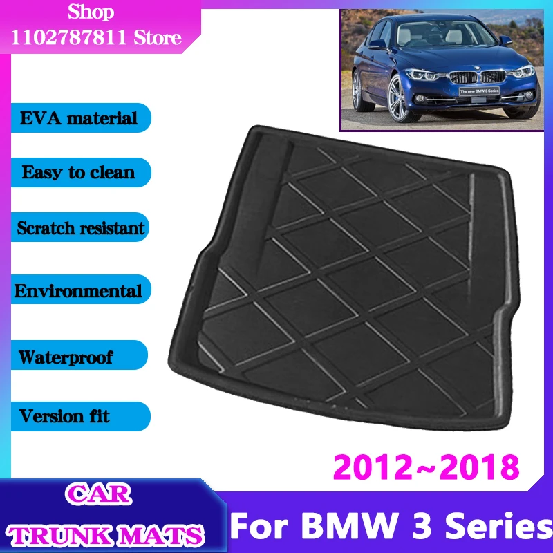 

Car Trunk Floor Mats EVA Material for BMW 3 Series F30 Accessories Sedan 2012~2018 Waterproof Easy Clean Protection Storage Pad