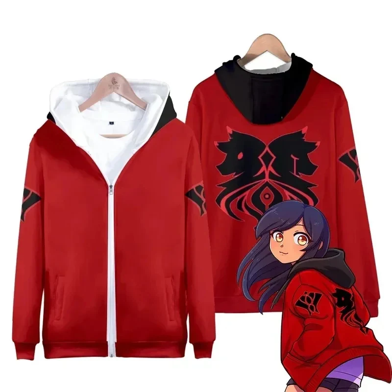 

★Halloween Cosplay Costume Aphmau Hoodies Aaron Zipper Varsity Jacket Merch Zip Printed Sweatshirt ♥ All corners of the country