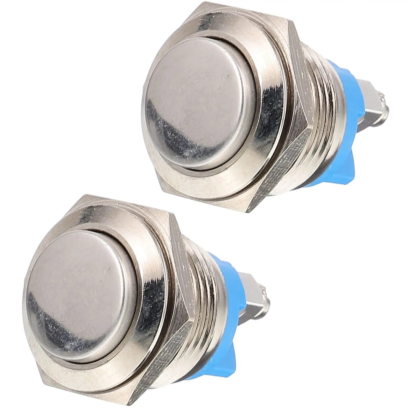 2Pcs Doorbell Self Resetting Button Doorbell Button Metal Replacement Parts for Home Chime Easy Install Durable Push Buttons