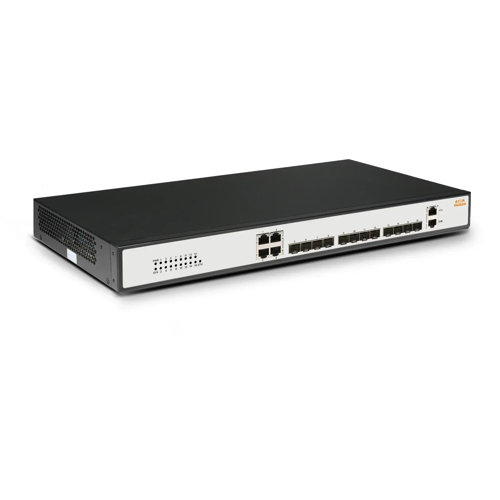 6COM  C3700-4T12X 16-Port 1G/10G Switch, 4x 10/100/1000 Base-T, 12x 10G SFP+, MLAG, VXLAN