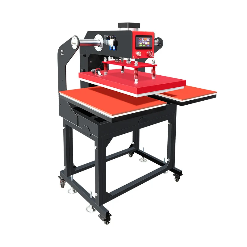 

Automatic Pneumatic Heat Transfer Machine Double Station 60 * 40 Sets of Ready-to-wear T-shirts Clothing Printing Hot Stamping