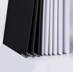 Thick 1/2/3/5/7mm Black/White PVC Hard Sheet Foam Board Handmade DIY Model Building Making Material Accessory