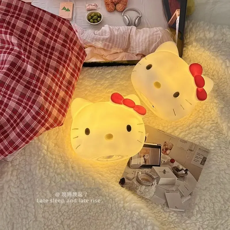 

New HelleKitty Night Lamp Cute Cartoon Originality Modeling Night Light Anime Peripheral Fashion Trend Birthday Atmosphere Light