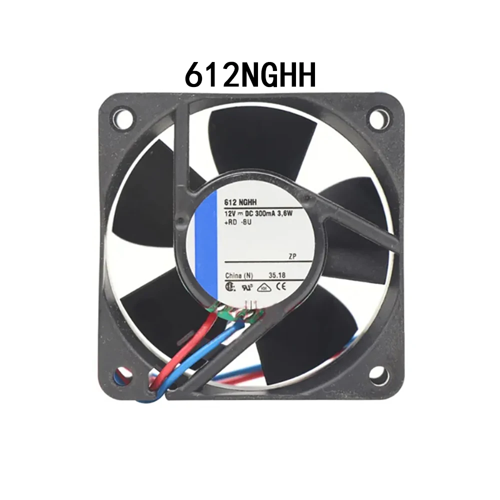 high air volume Server Industrial Case Cooling fan 60*60*25mm 612NGHH 12VDC 300mA 3.6W 56.1m3/h