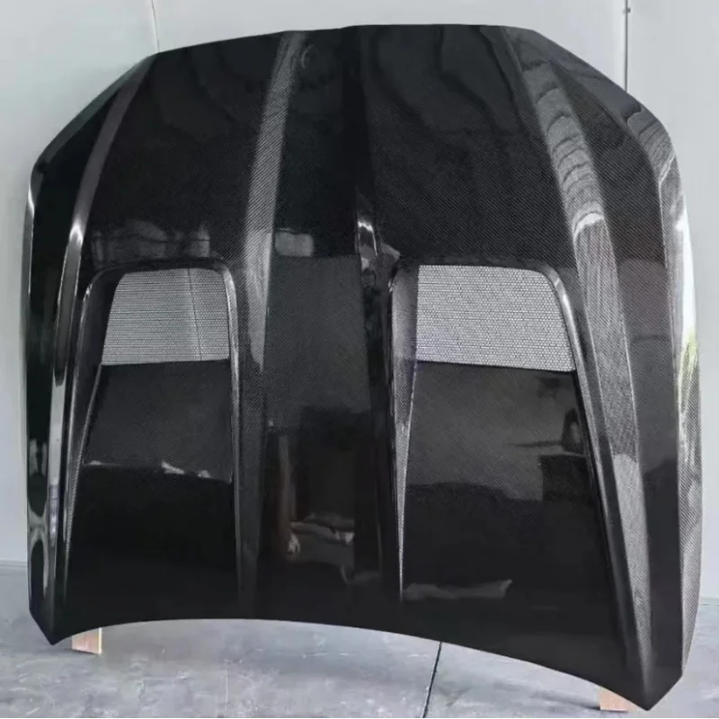 High Quality N Type Dry Carbon Fiber Front Engine Hood Cover Fit G90 M5 Automobile Exterior Modification Parts