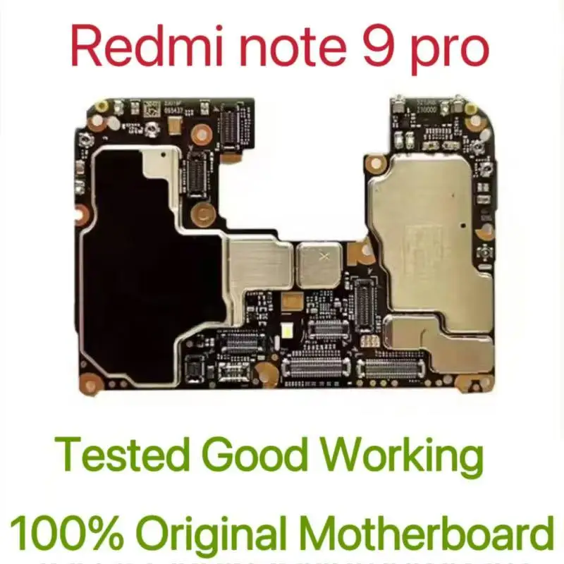 Global Version Original Unlocked Motherboard for Redmi note 9 pro Tested Circuit Plate Main Logic Board for Redmi note 9 pro