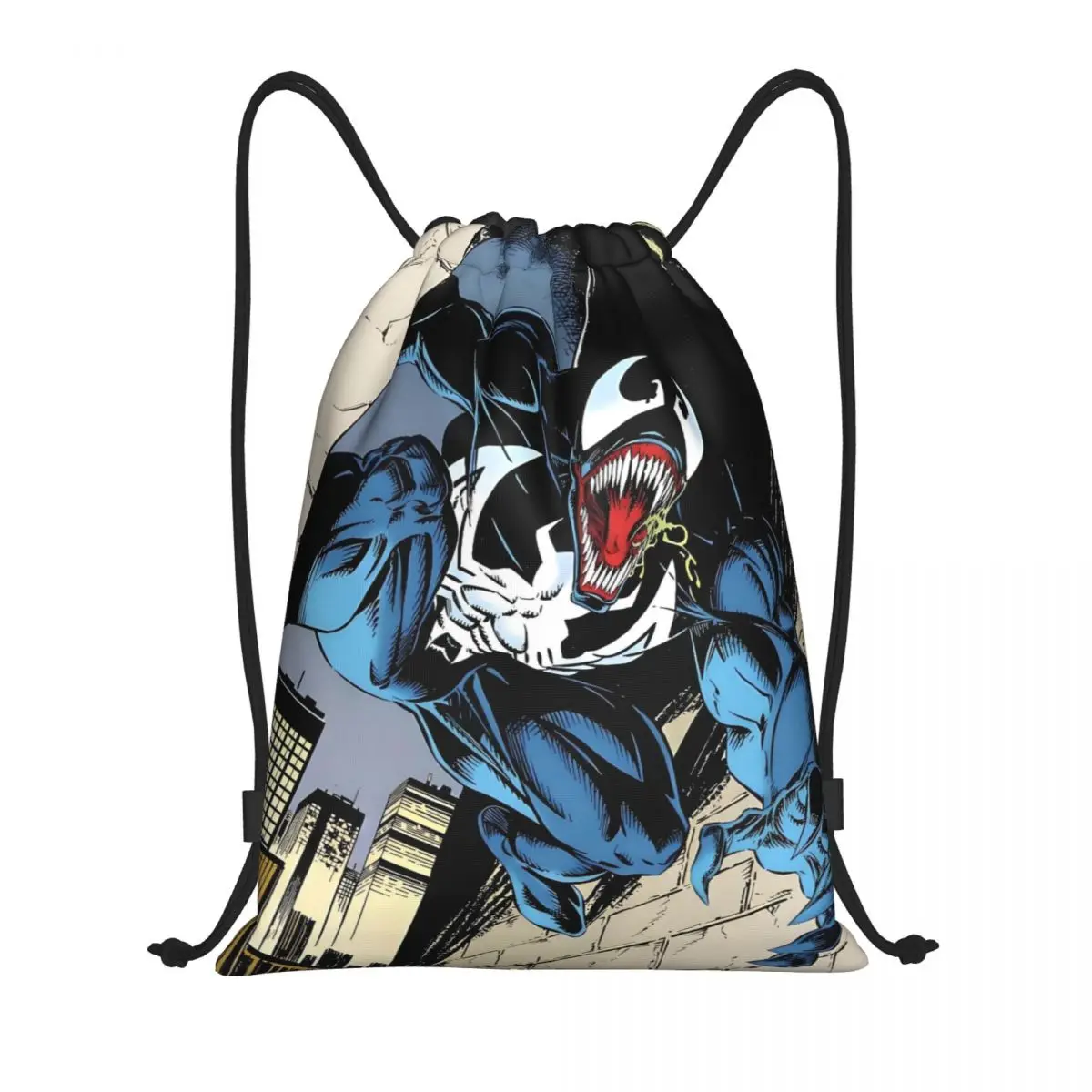 

Custom Venom Drawstring Backpack Women Men Gym Sport Sackpack Portable Superhero Training Bag Sack