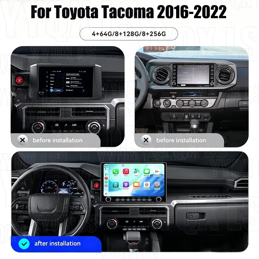 For Toyota Tacoma 2016-2022 Android Multimedia Car Radio Car GPS Navigation Audio Stereo Head Unit Smart Screen Carplay