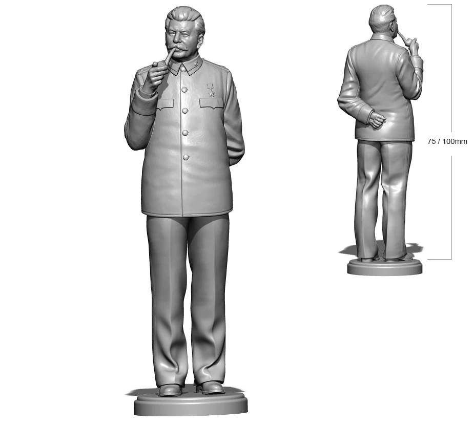 1:18 Die Casting Resin Figure Model Assembly Kit Stalin Figure Model Statue DIY Toy Kit Unpainted