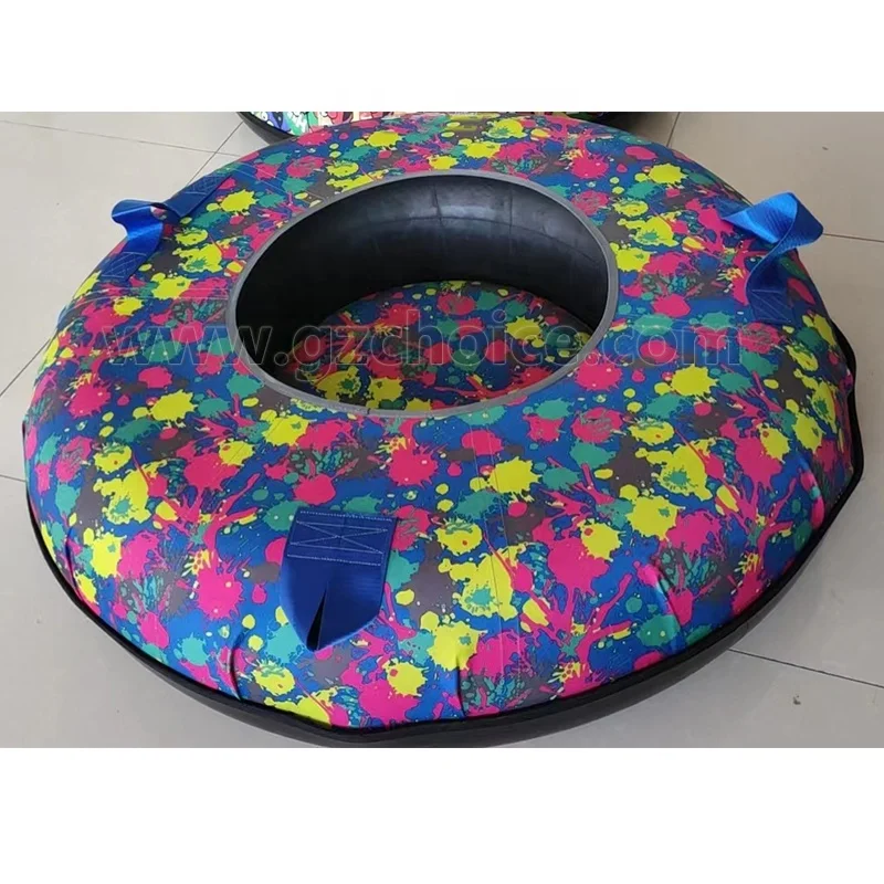 Good Quality Heavy Duty Inflatable Snow Tube With Rubber For Kids And Adult Winter Sport For Summer Winter