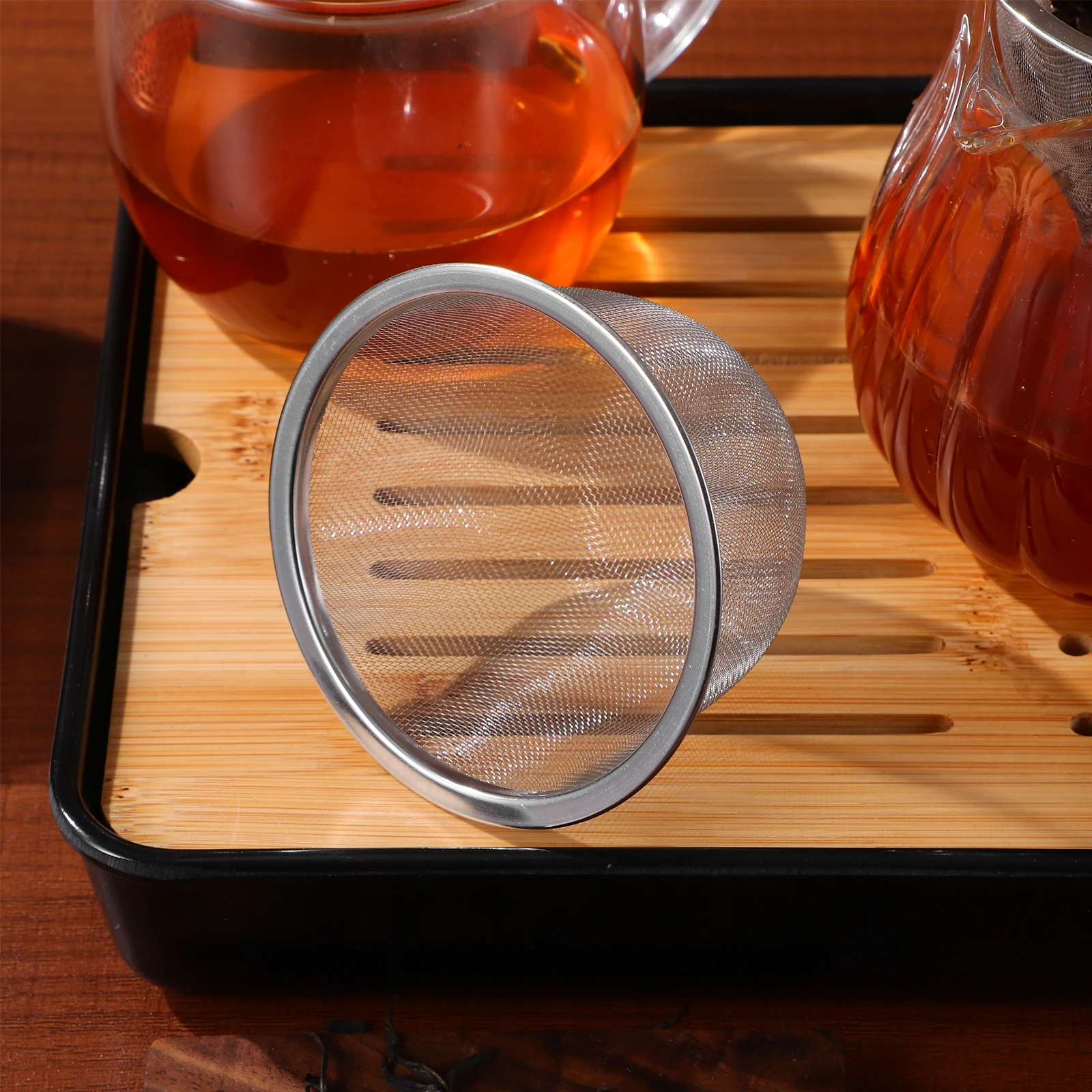 

4 Pcs Fine Mesh Sieve Filter Reusable Teapot Infuser Strainer Stainless Steel Screen Metal