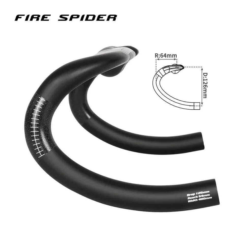 FIRE SPIDER Carbon Fiber Road Bicycle Handlebar Ultralight Carbon