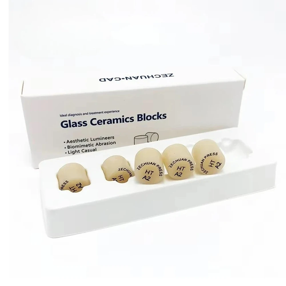 

High Quality ZECHUAN Dental Glass Ceramic Blocks 5Pcs/box Lithium Disilicate Tooth Restoration Veneer Press Ingots For CAD/CAM