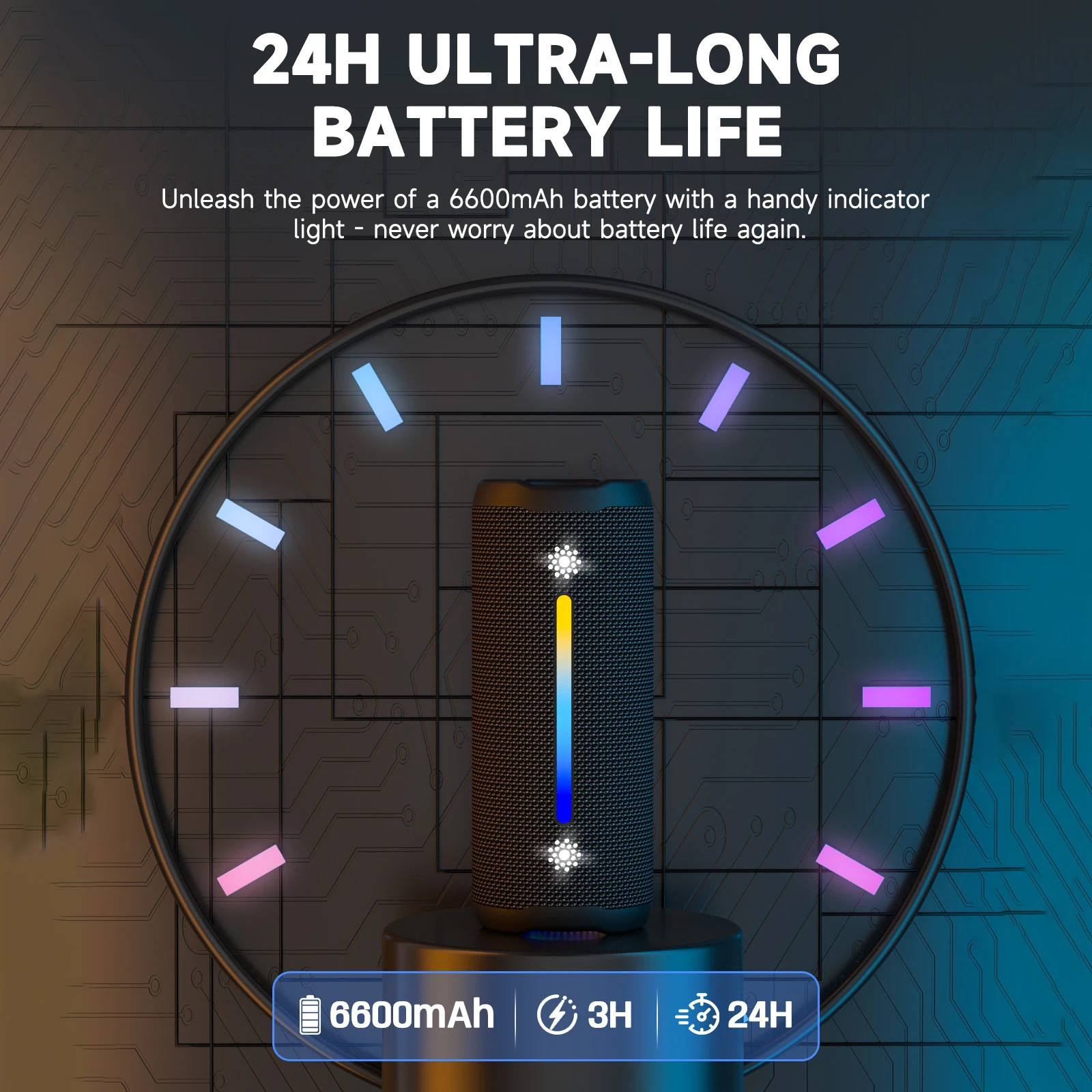 โอไฮโย เอ็กซ์ 10 แม็กซ์ลำโพงบลูทูธแบบพกพา - กันน้ำระดับ IPX7, การจับคู่สเตอริโอไร้สาย, เวลาเล่น 25 ชั่วโมง, เสียงดัง 24 วัตต์, 25 วัตต์