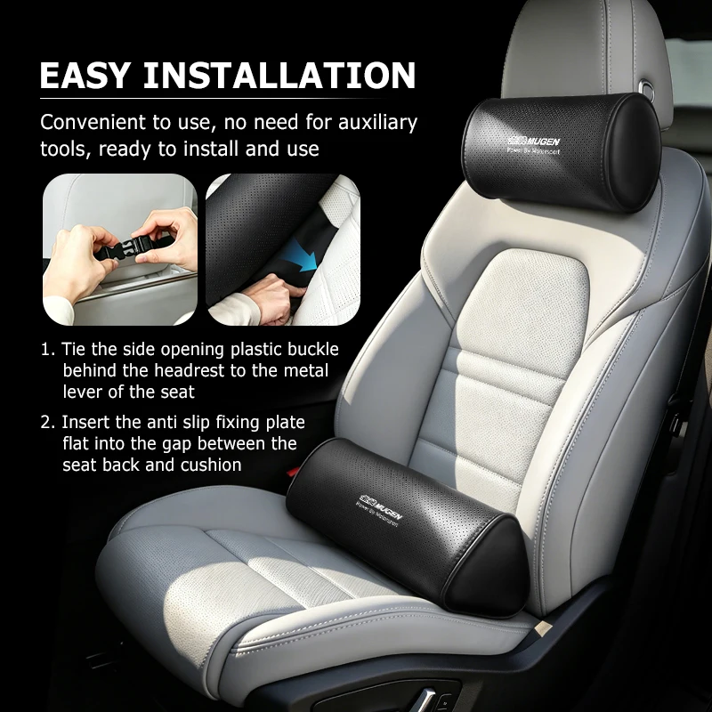 Car Headrest Neck Pillow Auto Neck Cushion Memory Foam For Honda Mugen Power Accord Civic vezel Crv City Jazz Hrv view 4