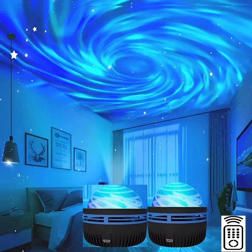 LED Galaxy Projector Licht Kleurrijke Galaxy Sky Projector Slaapkamer Nachtlampje Kinderkamer Decoratie Kerstfeest Decoratie