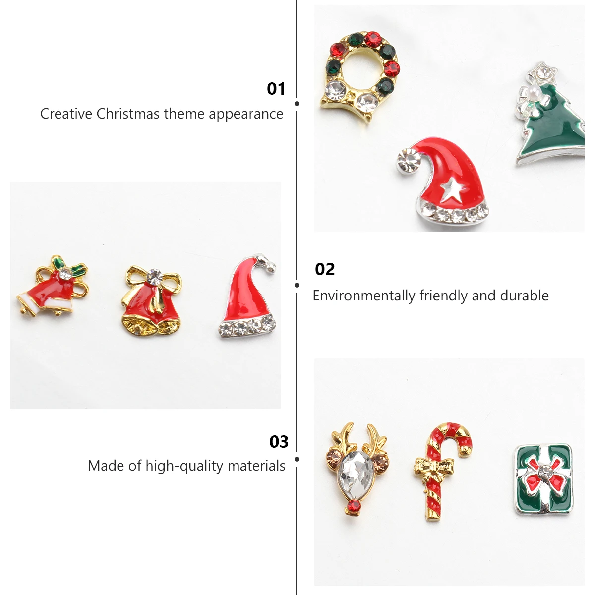 

Christmas Gifts Manicure Tools Nail Art Decoration Accessories Colorful Supplies