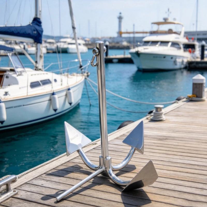 Stainless Steel Folding Grapnel Anchor Heavy Duty Portable Boat Marine Kayak Canoe Fishing Docking Mooring Secure Holding