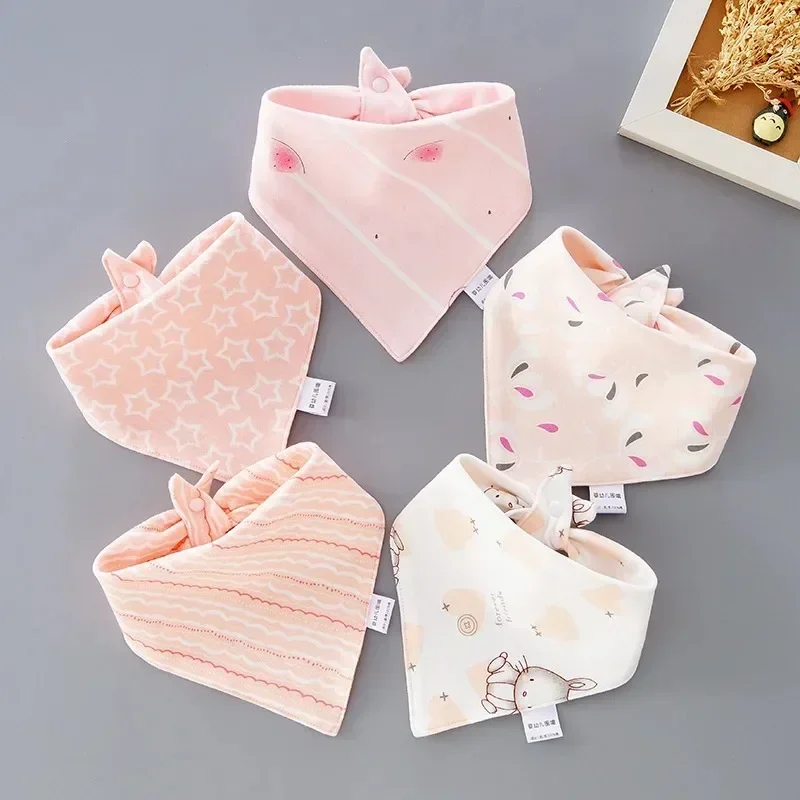 Triangle Newborn Baby Cotton Wool Bib for Kids Feeding Neonate Saliva Spitting Towel Bibs Set Boy Girl  Eat Spit Milk Soft