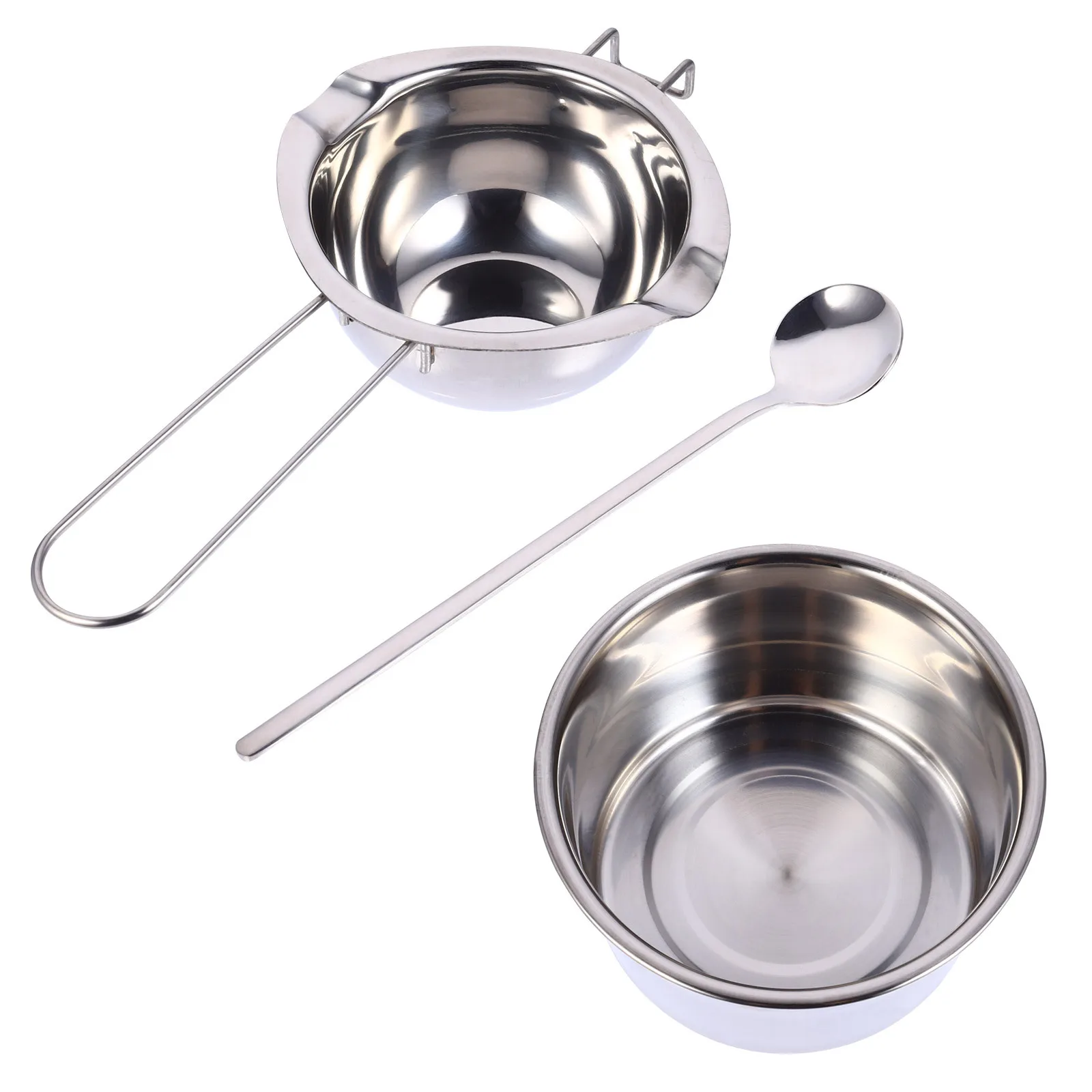 1 Set Stainless Steel Chocolate Melting Pot Multi-Functional Cook Pot For Butter Cheese Caramel Camping Hiking Picnic Cookware