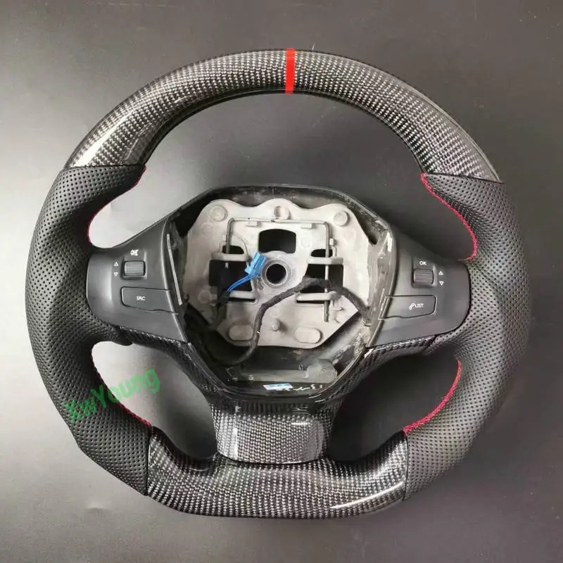 For Peugeot 208 2008 308 308S 3008 408 206 207 307 100% Real Carbon Fiber Car Steering Wheel