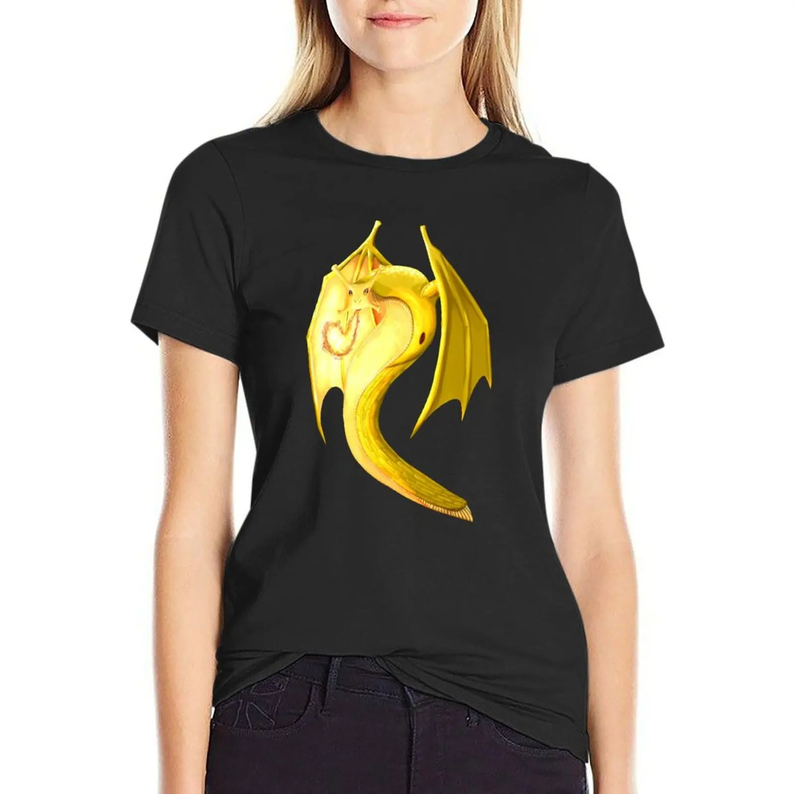Banana Slug Dragon T-Shirt female funny anime clothes korean fashion Women t-shirts