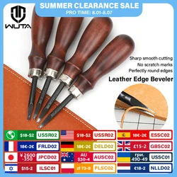 WUTA Sharp Leather Edge Beveler Edge Skiving Polishing Leather Tools DIY Belt Maker High Carbon Steel Leather Craft Beveller