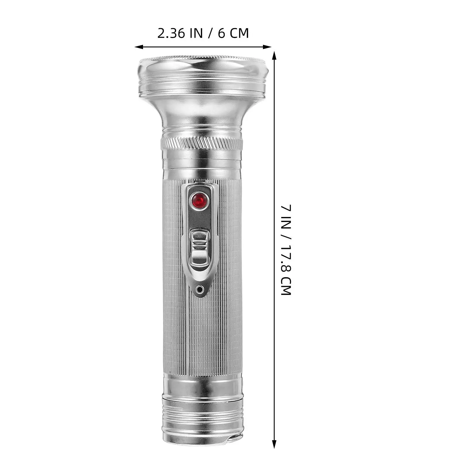 Lampe de poche Vintage en aluminium des années 70, artisanale pour maison rurale, torche Heritage, projecteur de nuit rétro, à l'ancienne, solide et Durable