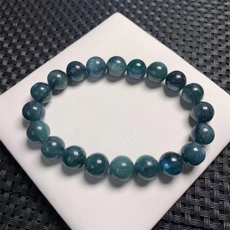 10MM Natural Green Kyanite Bracelet Women Fashion Sweet Reiki Healing Energy Strand Girls Jewelry Gift 1PCS