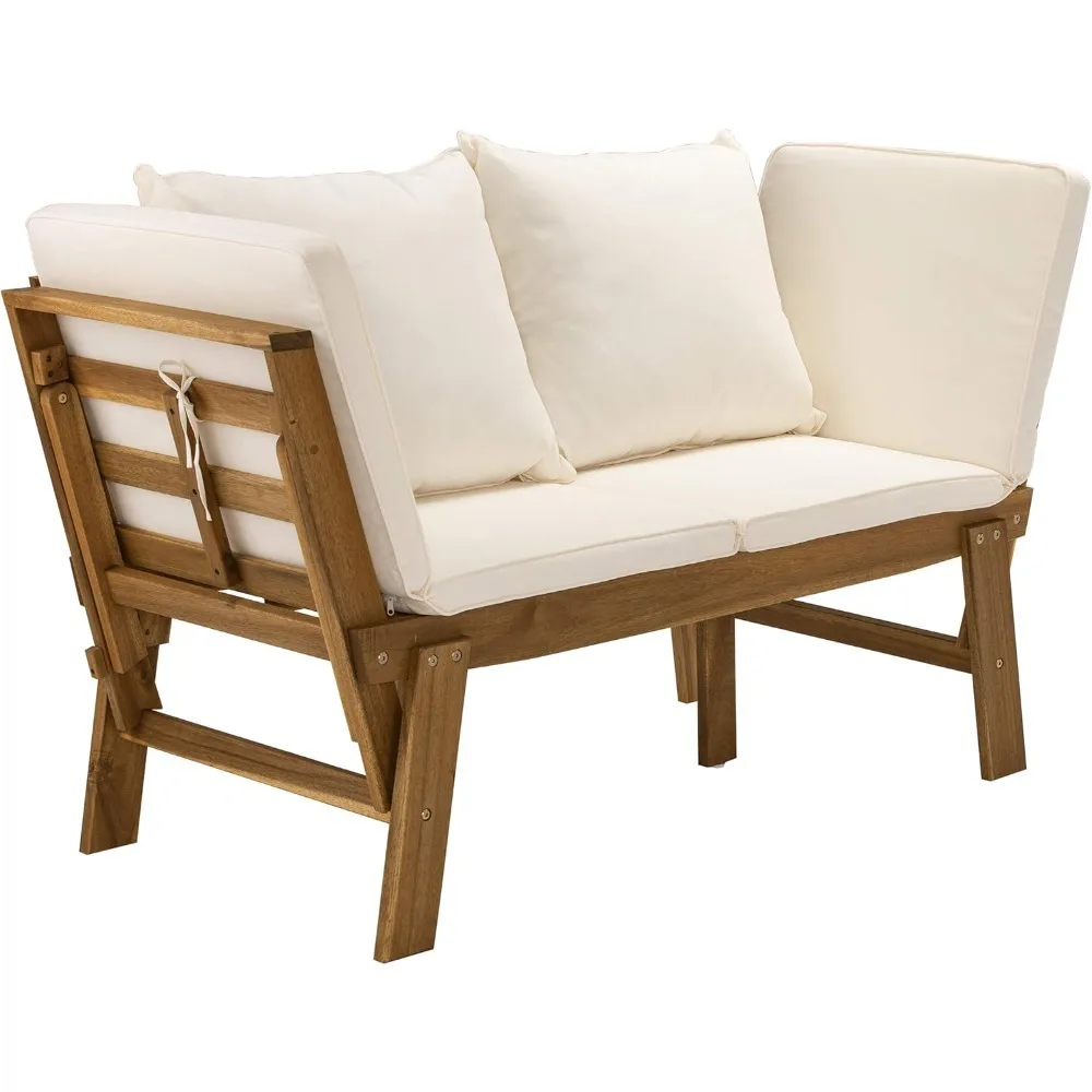 

Dolavon Открытый трансформируемый шезлонг Натуральный уличный двухместный диван или шезлонг Инновационный дизайн Уникальные функции