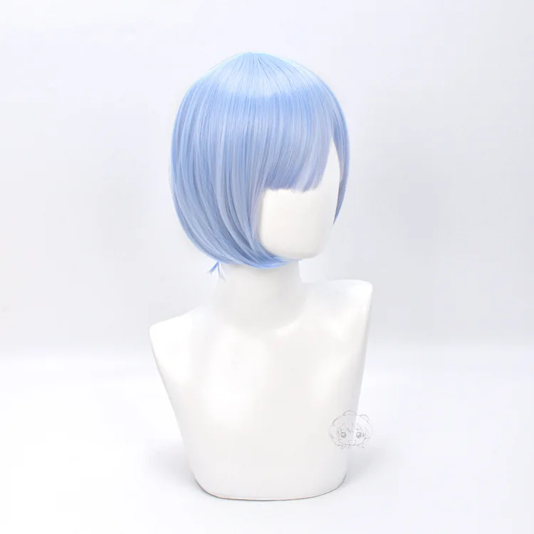 Re:ZERO-Starting Life in Another World Cosplay Wigs For Rem Blue Short Hair Women Halloween Party Role Play Costume Accessories
