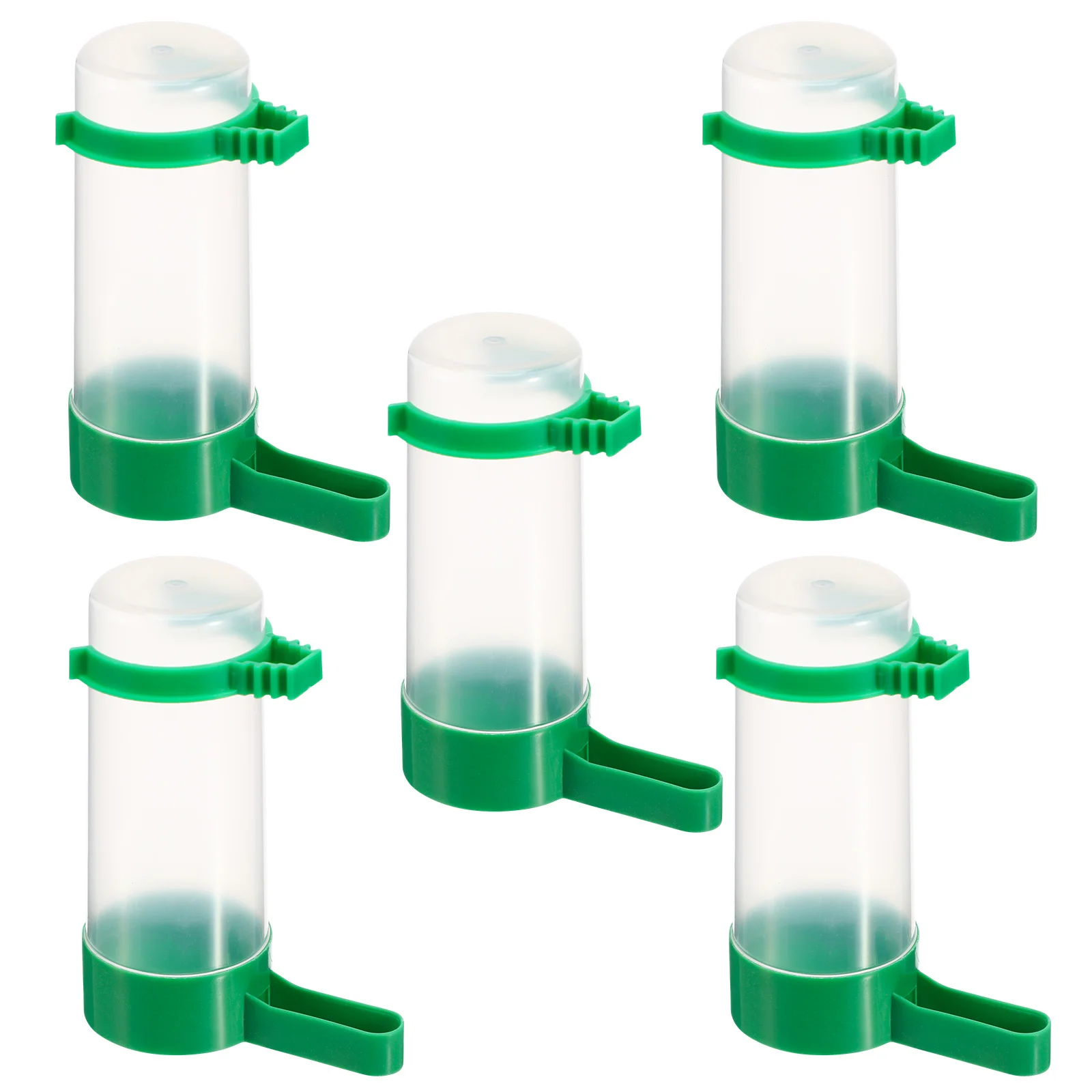 

5Pcs Automatic Bird Waterer Feeder Plastic Durable Clip Cage Attachment for Small Birds Parrot Budgie Cockatiel Aviary