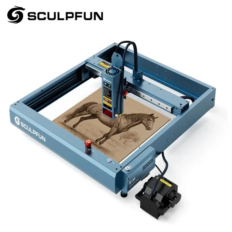 SCULPFUN SF-A9 40W szybki pulpit diodowy grawer laserowy automatyczne maszyny do grawerowania laserowego metalu z asystentem powietrza