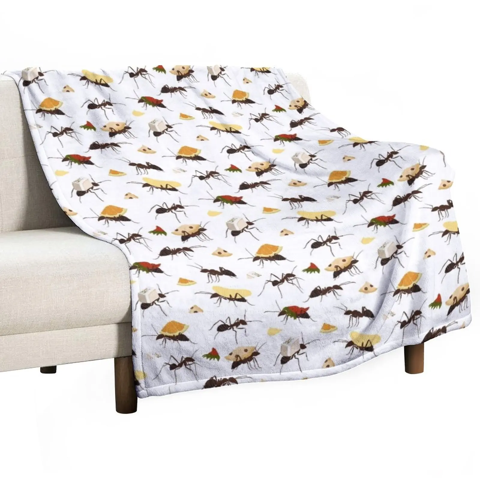 

Ants Carrying Snacks Throw Blanket Decorative Bed Blankets Hair Blanket