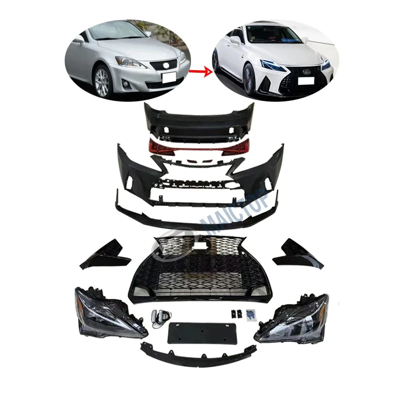 

Maictop car accessories facelift bumper bodykit for is 250 350 is250 is300 is350 2006-2012 old upgrade to new 2021